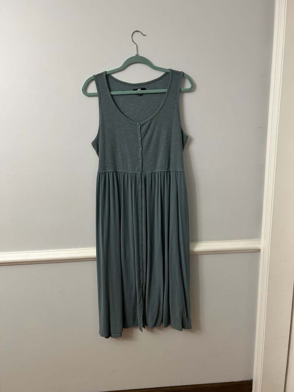 Frye Women's Sleeveless Button-Front Midi Tank Dress